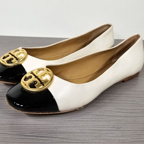 Tory Burch Chelsea Cap Toe Ballet Flat Size 7.5 - Picture 1 of 11
